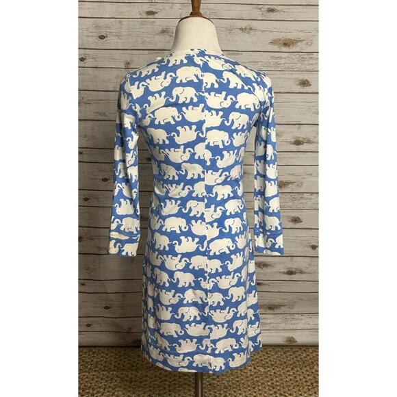 Lilly Pulitzer Tusk in Sun 3/4 length sleeve V-neck t-shirt dress Size XS - Picture 6 of 7